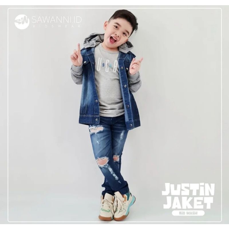 SAWANNI.ID JUSTIN JAKET/ Jaket anak usia 5-15 tahun nablfashion