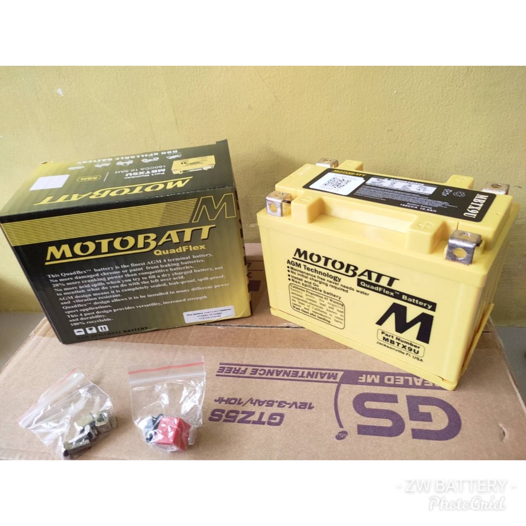 Aki Motor KAWASAKI ER6, KTM DUKE, VERSYS 650 MOTOBATT MBTX9U AKI GEL AKI KERING 10.5Ah