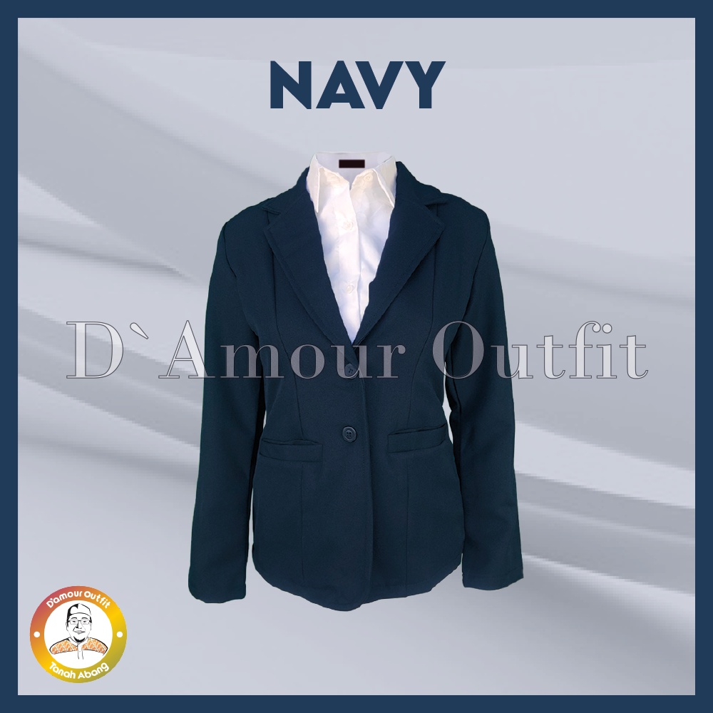 Jas Blazer Wanita Jas Kerja Kantor Cewe Polos Dewasa Anak Jaket Blezer Cewek Pakaian Formal Kantoran Dasar Hitam Rok Span Line A Rempel Celana Bahan Panjang Kancing Dua Jumbo Big Size Cardigan Rompi Outer Perempuan One Set Setelan Stelan Ootd Korean Style