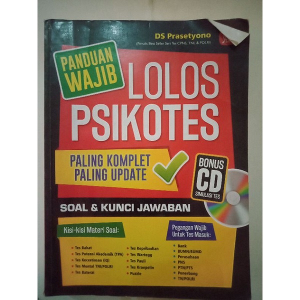 PANDUAN WAJIB LOLOS PSIKOTES soal dan kunci jawaban