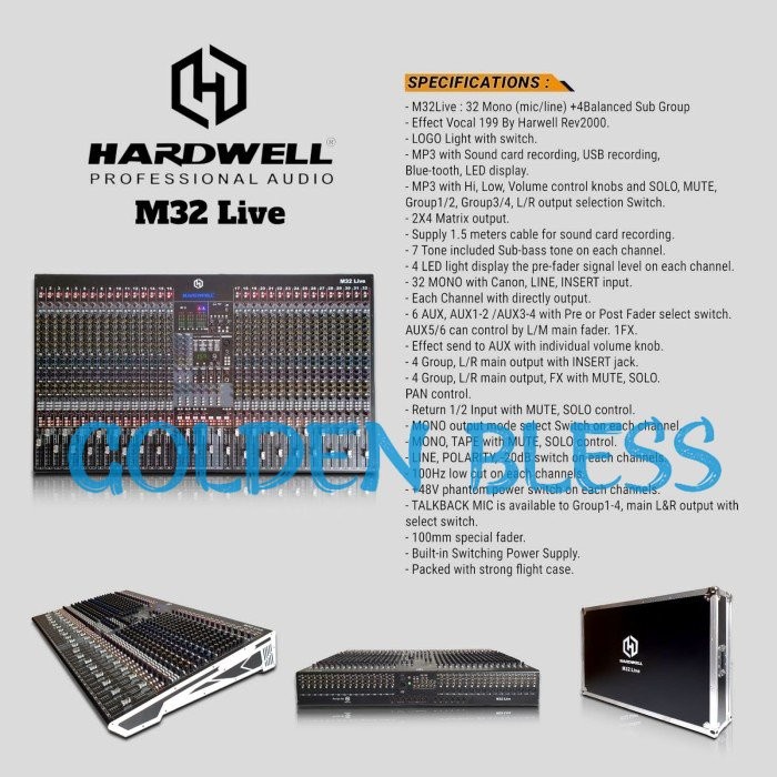 Mixer Audio Hardwell M32 / M 32 Live Mixer Audio 32 Channel Original