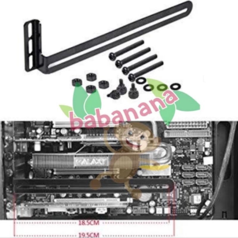 Bracket fan vertical untuk VGA 80 90 mm cooler kipas graphic card EXTRA FAN GPU TAMBAHAN