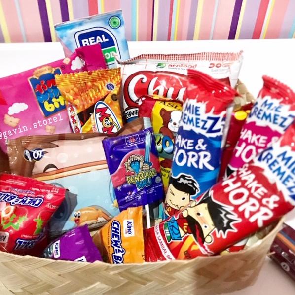 

Koded2D7p--PAKET HEMAT jajanan jaman dulu snack box/ hampers box/ birthday gift box/ hampers lebaran/ thr