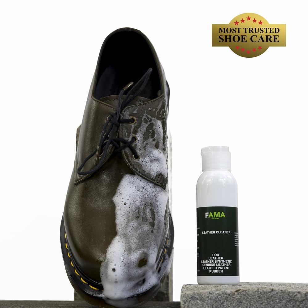 FAMA-LEATHER CLEANER 100ML-PEMBERSIH SEPATU KULIT-FAMA SHOE CLEANER-SHOES CLEANER TERLARISS...,,,,,