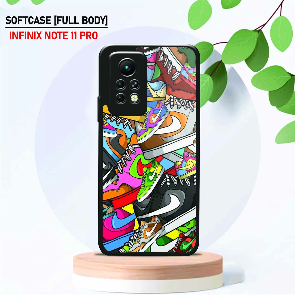 Softcase Kaca Infinix Note 11 Pro - Hardcase Glossy Infinix Note 11 Pro - Fashion [ Aesth Shoes 2 ] 