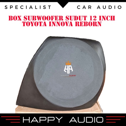 Box Sudut Bahan MDF 18mm Subwoofer Mobil 12 Inch Toyota Innova Reborn High Quality