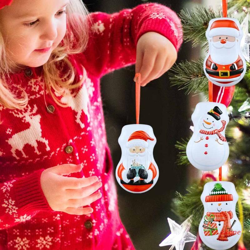 Toples Penyimpanan Permen Bentuk Labu Bahan Timah Untuk Pohon Natal