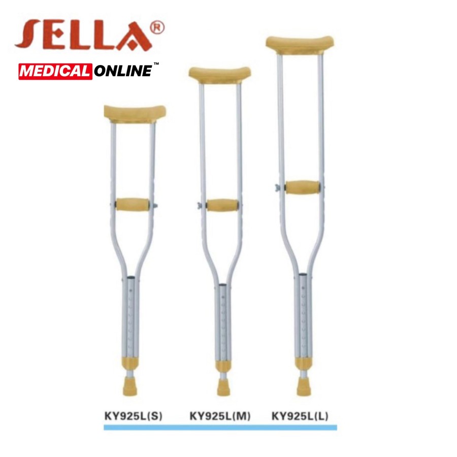 TONGKAT KETIAK SELLA / CRUTCH UNDERARM KRUK (SATUAN) ALAT BANTU JALAN MEDICALONLINE MEDICAL ONLINE