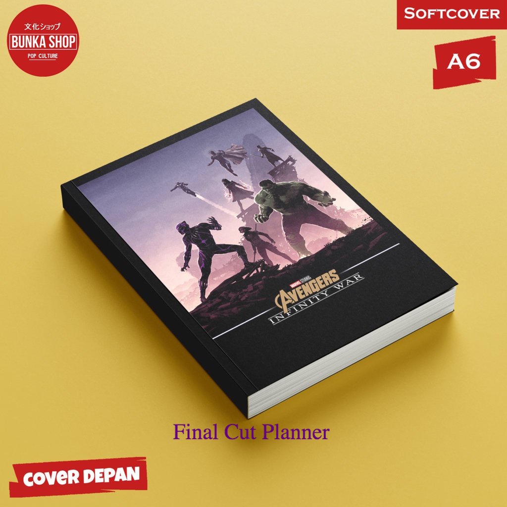 

Buku tulis polos/bergaris Marvel Infinity War 3 Softcover A6 Buku Tulis Catatan Notes Agenda Planner jurnal