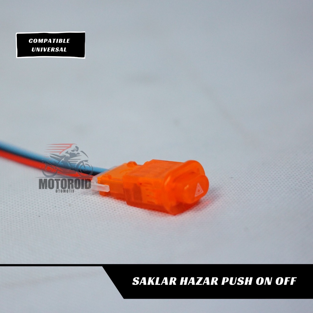 SAKLAR HAZARD TOMBOL SWITCH PUSH LED WARNA SEN UNIVERSAL HONDA YAMAHA ORI