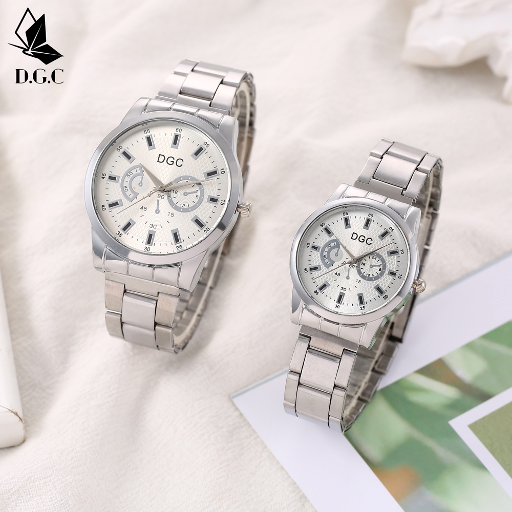 ✨DGC✨JAM TANGAN COUPLE RANTAI COUPLE WATCH FASHION PRIA WANITA JAM TANGAN MURAH CEWEK C98