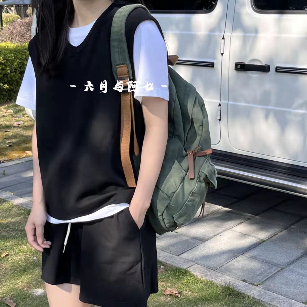 ✒Sera Sera American retro tas sekolah pria dan wanita bisa menjadi angin malas ransel mahasiswa ransel dicuci kanvas mahasiswa ransel tahan lama