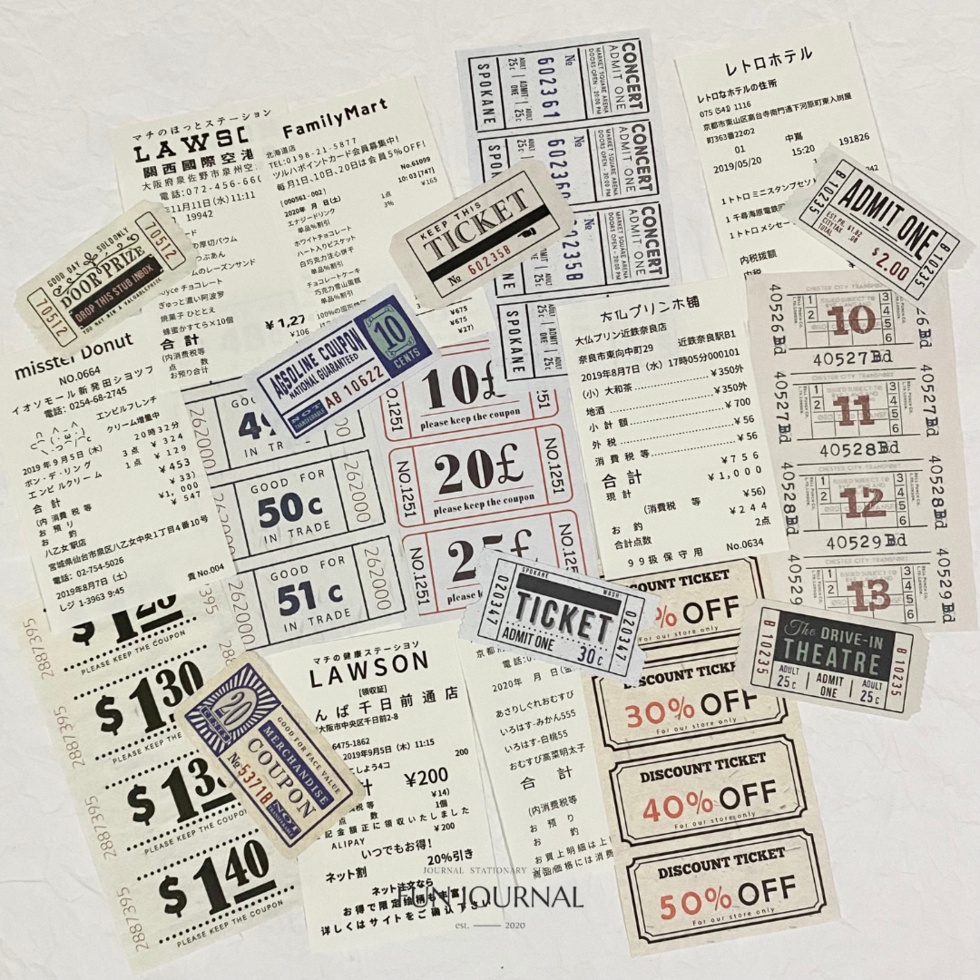 

BILL STORE SERIES PAPER PACK UNTUK JOURNAL JURNAL PLANNING PLANNER SCRAPBOOK DIY BUJO