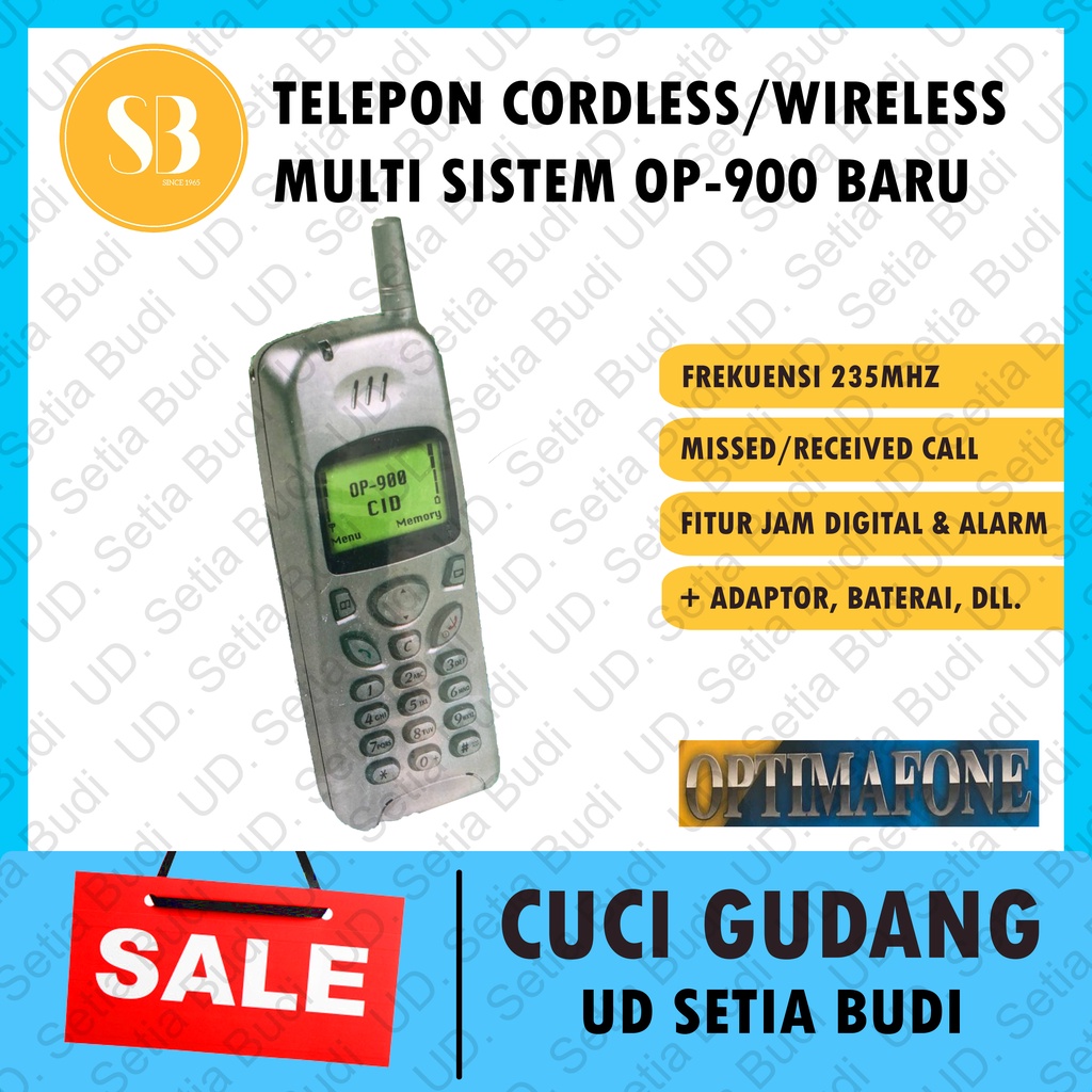 Telepon Cordless / Wireless Optimafone OP900 Baru dan Murah