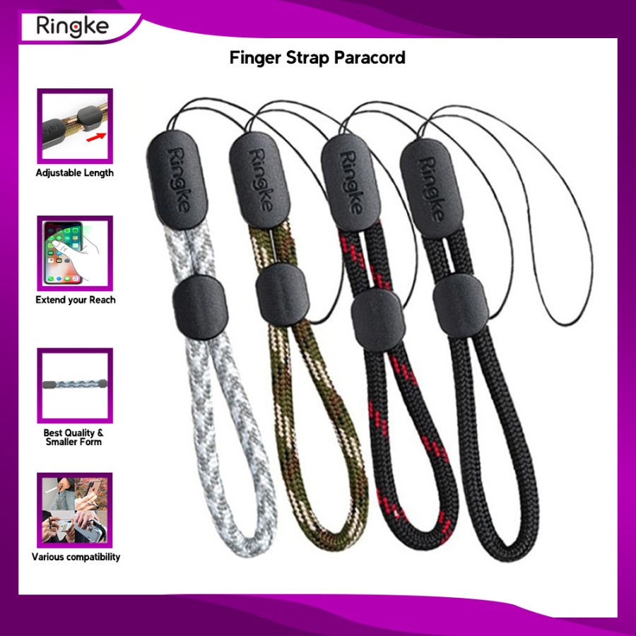 Ringke Paracord Lanyard Finger Strap Tali Gantungan HP USB Camera