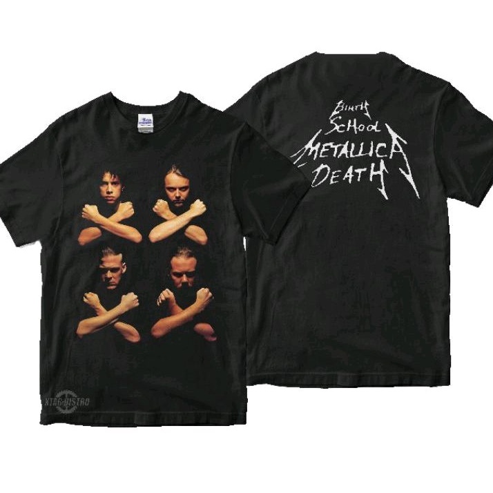 kaos METALLICA Birth death crossed arms Premium tshirt metallica kaos band rock enter sandman