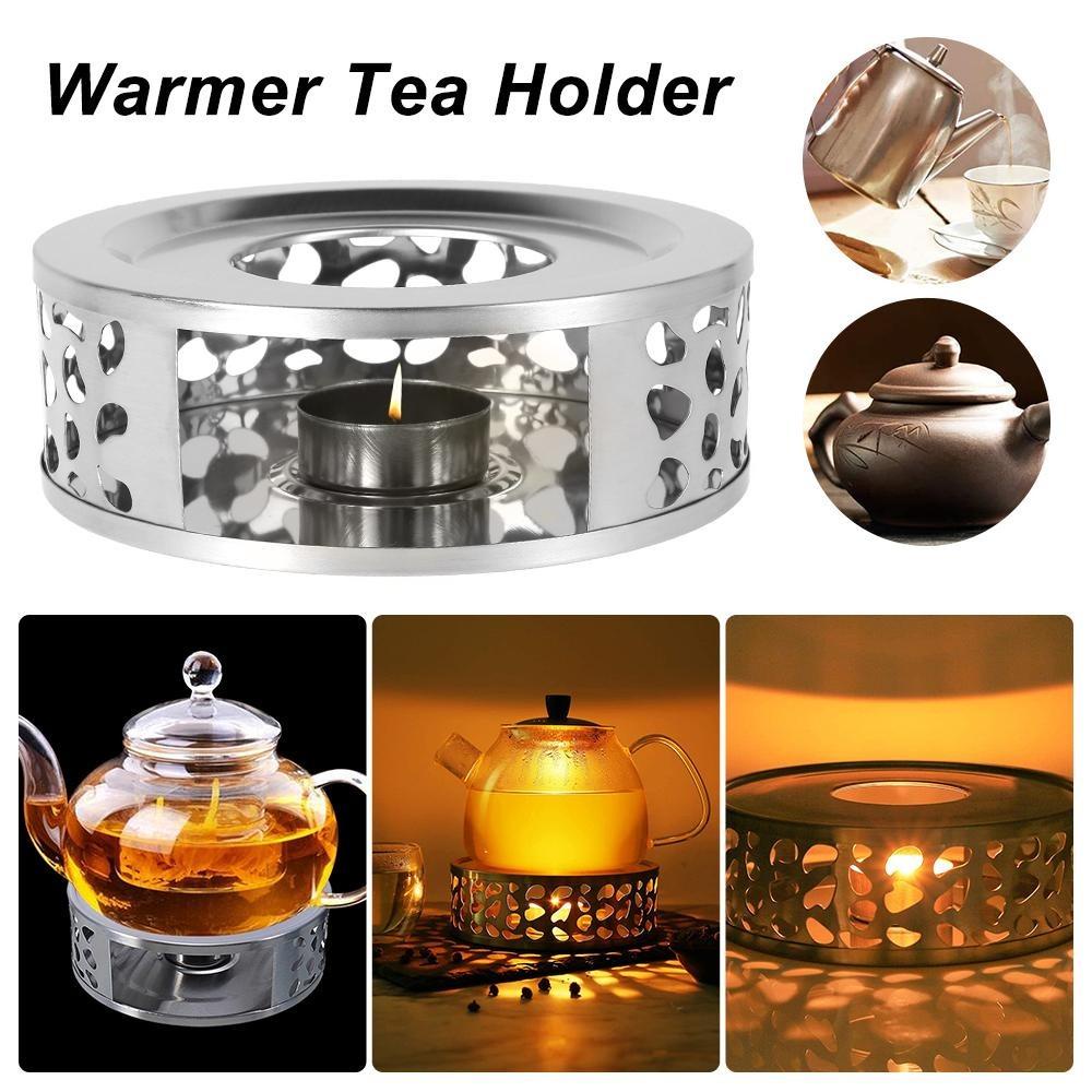 Top Tea Warmer Stainless Steel Penghangat Lilin Teaware Pemanas Base Holder