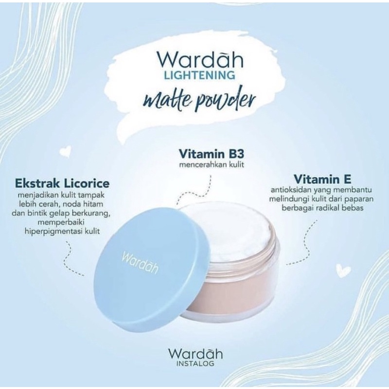 WARDAH LIGHTENING MATTE POWDER/BEDAK TABUR WARDAH
