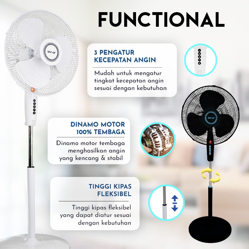 Sekai SFN 1621 Kipas Angin Stand Fan 16 Inch . Baru &amp; Bergaransi