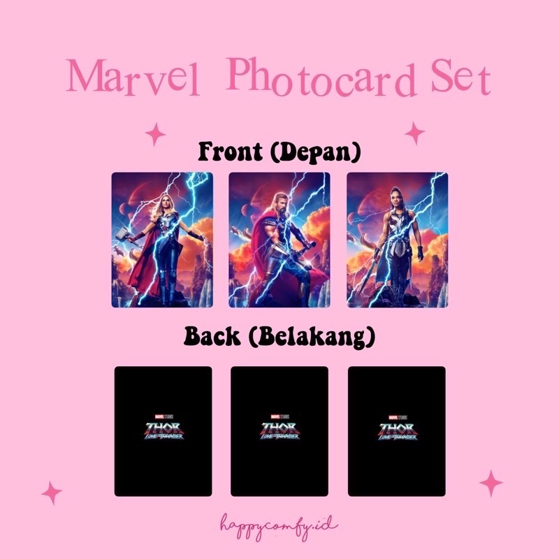 MARVEL PHOTOCARD SET (isi 3) terlengkap PART 2