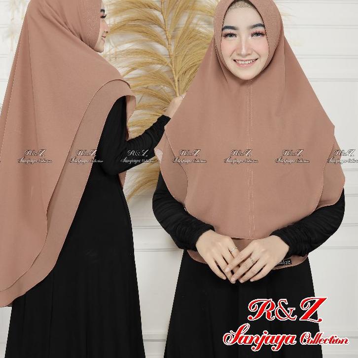 KHIMAR CERUTY 2 LAYER SABRINA JUMBO/HIJAB KHIMAR OVAL STANDAR/KERUDUNG KHIMAR INSTAN 2 LAYER SYARI