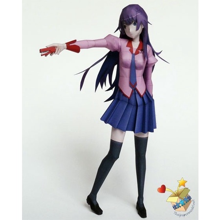 Bakemonogatari Senjougahara Hitagi Papercraft