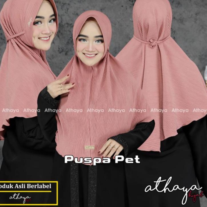 Sale ATHAYA BERGO PET PLISKET••Hijab bergo plisket••Plisket lidi