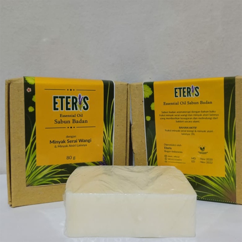 Eteris sabun alami sereh wangi dan minyak zaitun aromaterapi body soap