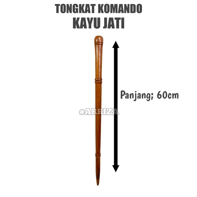 Tongkat Komando Kayu Jati Asli