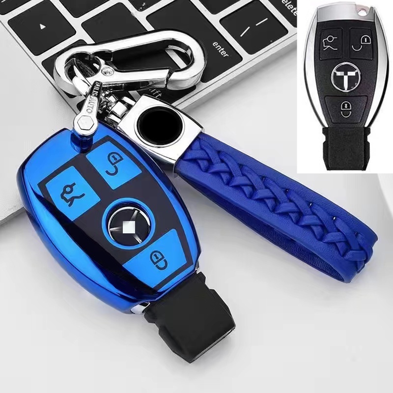 Case Pelindung Kunci Mobil Bahan Silikon TPU Untuk Mercedes Benz GLC300 C300 E250 W176 W212 W205 W204
