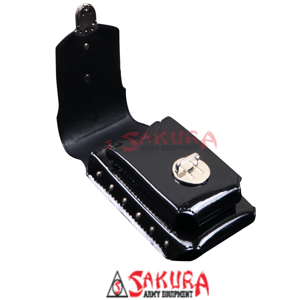 Dompet Hp Sarung Tempat Hp Polisi Hitam Tumpuk Double Slot