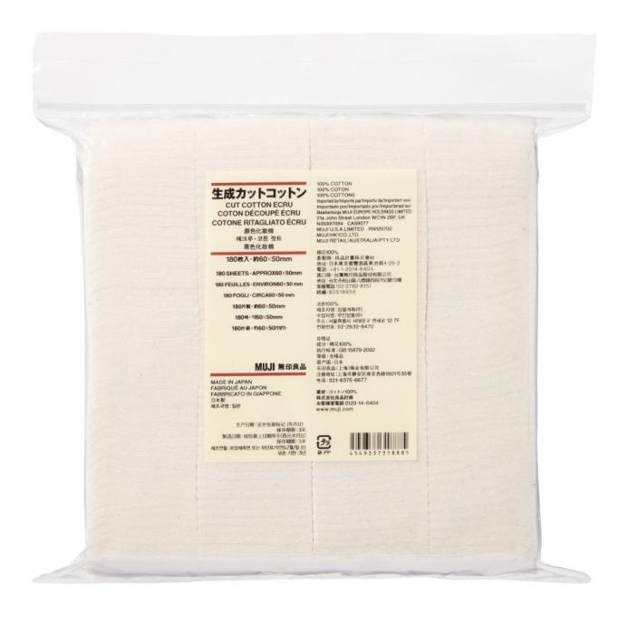 MUJI - Cut Cotton Ecru 180sheet || Kapas Wajah