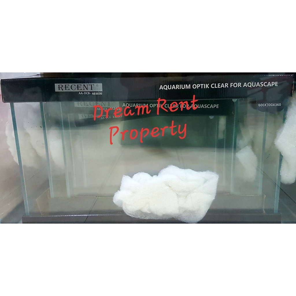 Aquarium Optic Clear Akuarium Kaca Bending Lengkung RECENT 64 liter