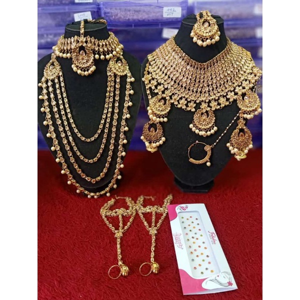 Aksesoris Pengantin Set Perhiasan India