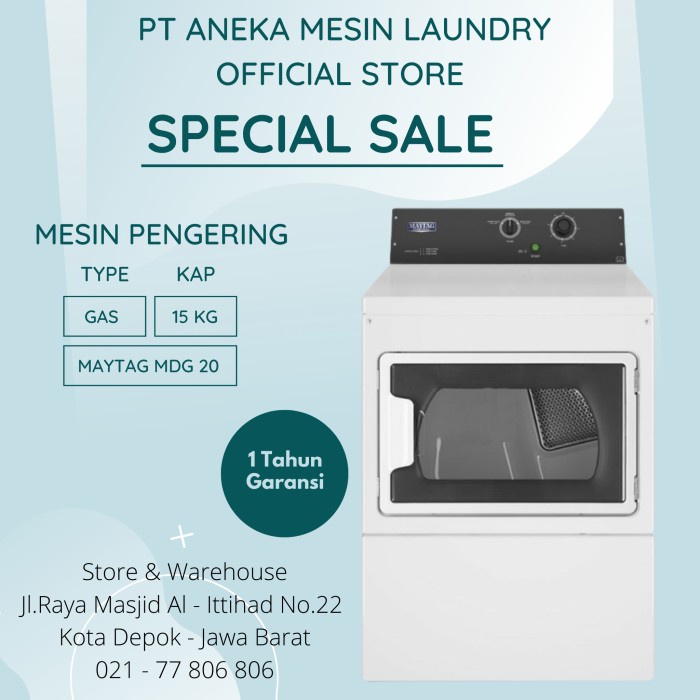 Pengering Baju Mesin Pengering Pakaian / Dryer Gas Maytag