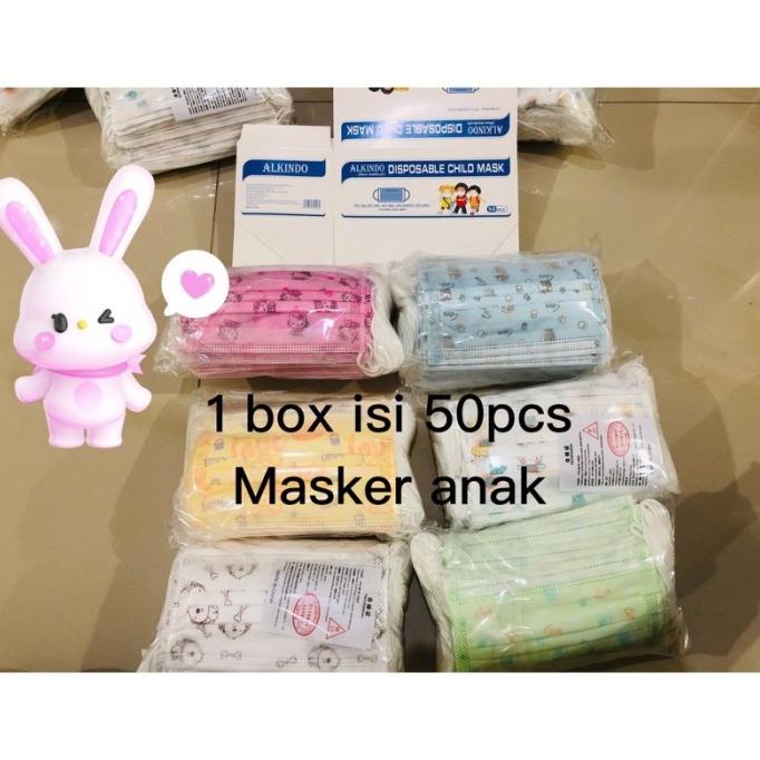 KIDS MASK Masker 3ply Anak Children Kids 3 ply Mask 88-4ngelshop Berkualitas