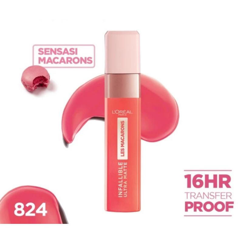 LOreal Paris Infallible Les Macarons - Liquid Lipstik - 824