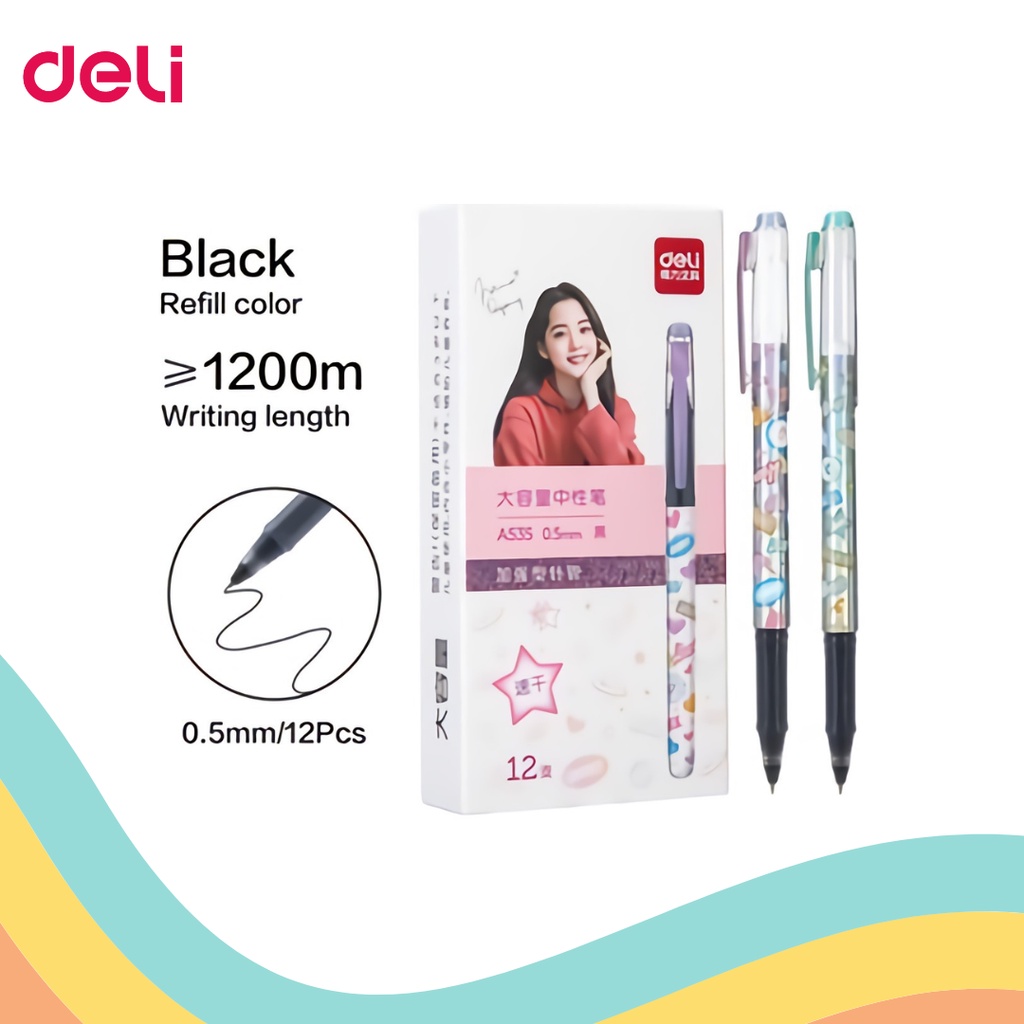 

OBRAL…!!! GEL PEN DELI A-535 (1 PCS)