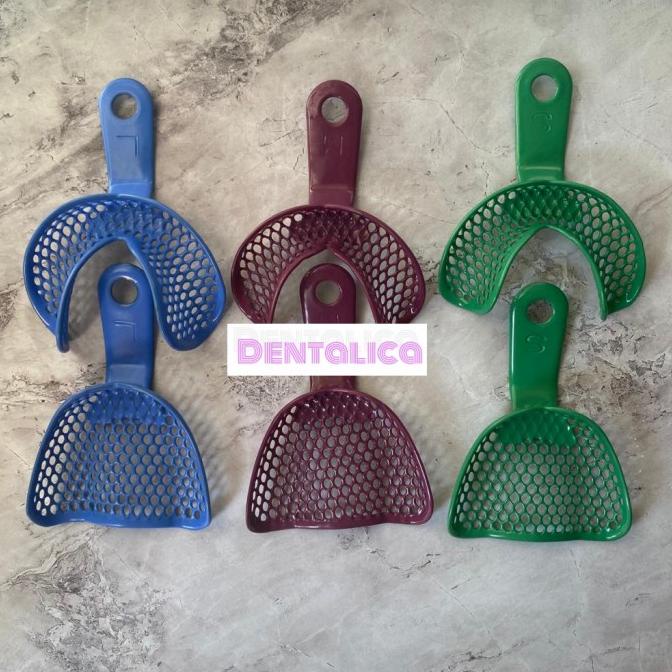 Dental sendok cetak tidak bergigi bersudut / edentulous tray Termurah