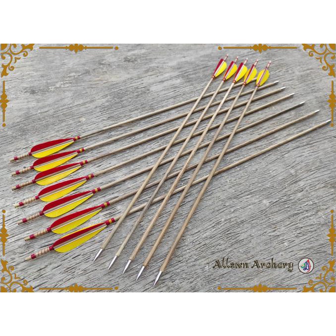 Arrow/ Anak Panah Bambu Petung Vanes Kalkun Berkualitas 7mm