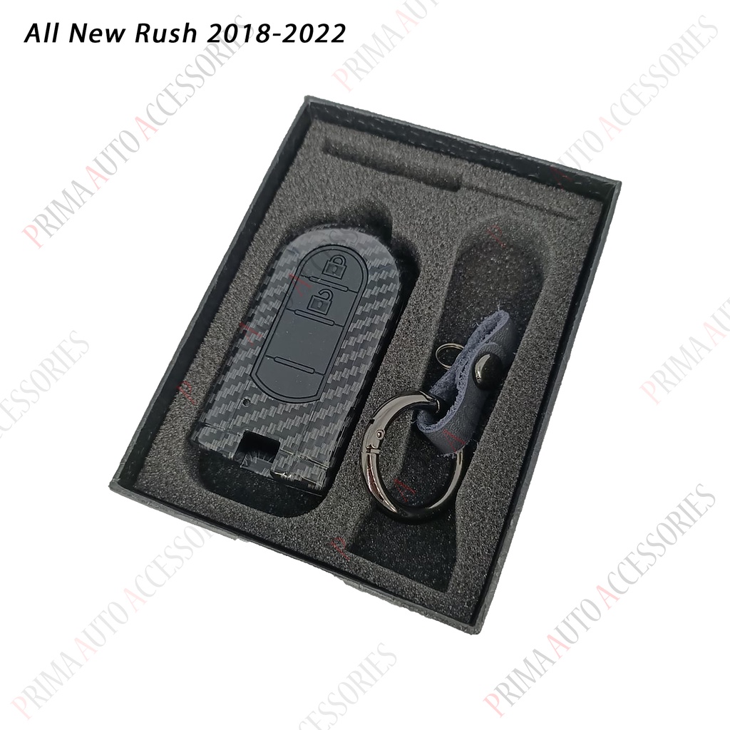 Casing Kunci Remote Mobil Carbon Fiber - All New Rush 2018-2022