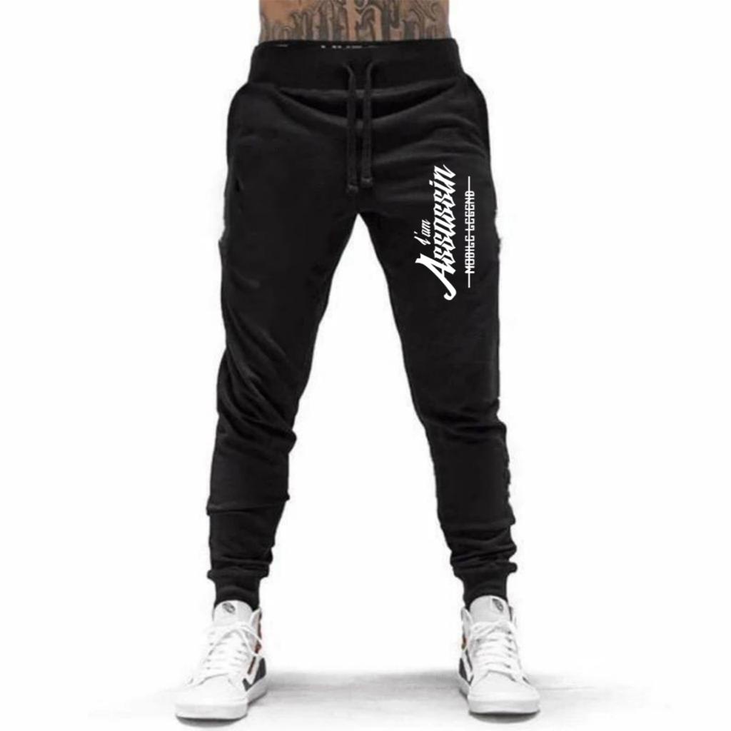 CELANA PANJANG JOGGER I AM ASSASSIN BAHAN FLEECE TEBAL / NYAMAN DIPAKAI KUALITAS BAGUS