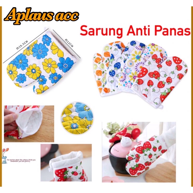 Sarung Tangan Oven Anti Panas Sarung Pelindung Tangan Tahan Panas