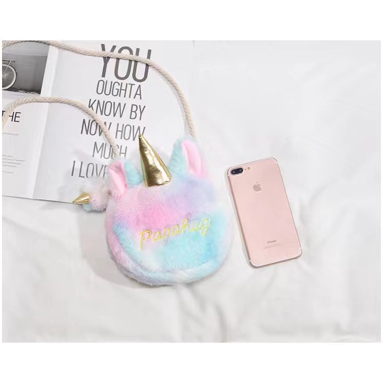 (COD)Tas Selempang  Wanita Fashion Motif Kartun Karakter Hewan unicorn Anak &amp; Dewasa