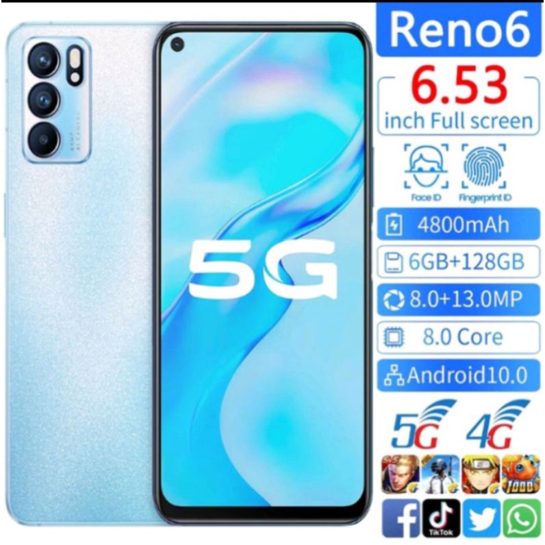 HANDPHONE OPO RENO 6 6,5 in full screen