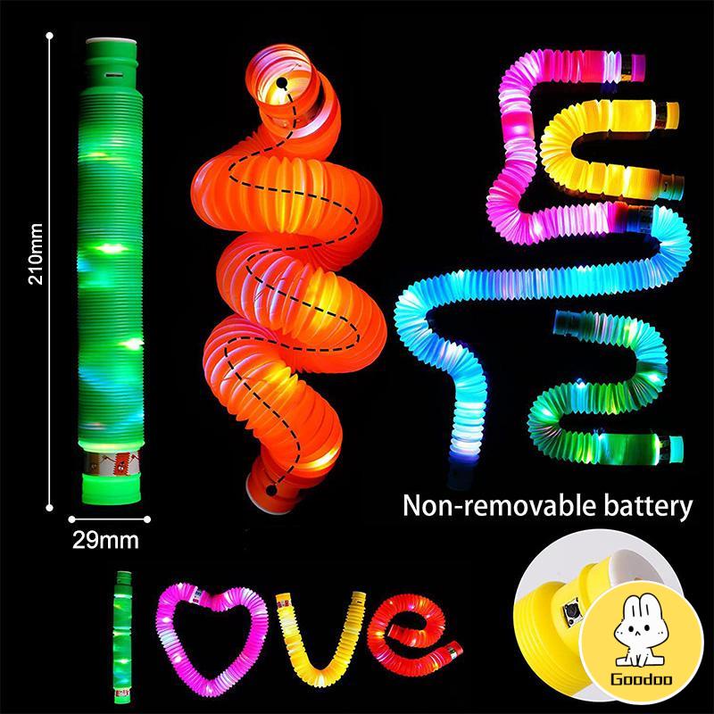 Pop Tube LED Stress Relief Sensory Mainan Sensorik Mainan Untuk Anak-anak Autistik Dan Gelisah Untuk Anak-anak Stres -Doo