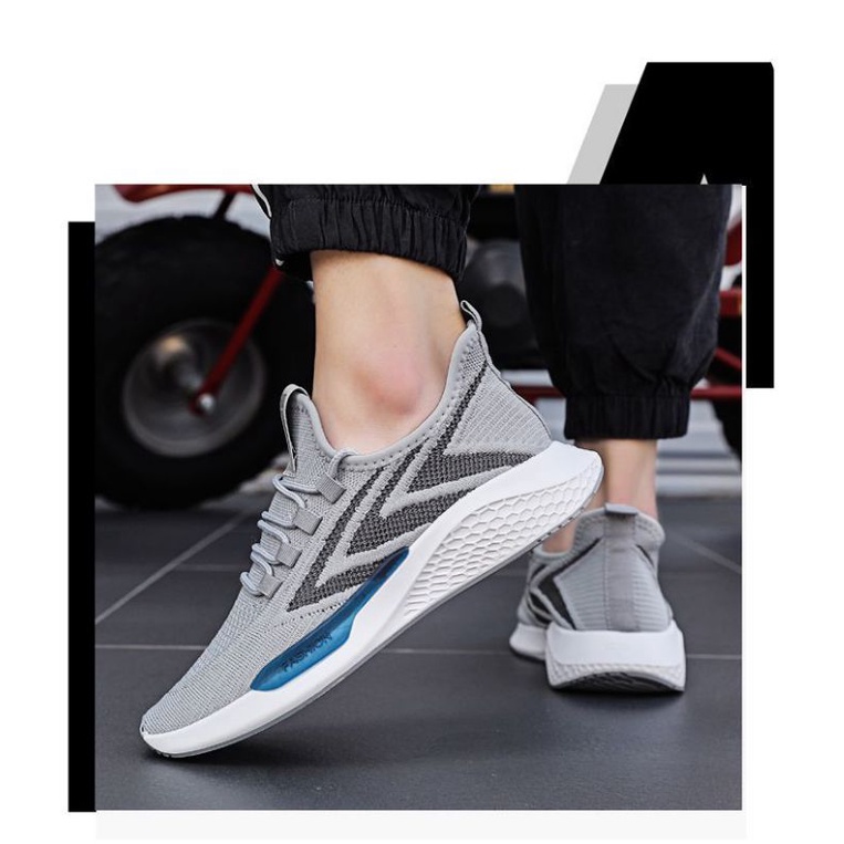 Sepatu Sneakers import trendy casual running pria