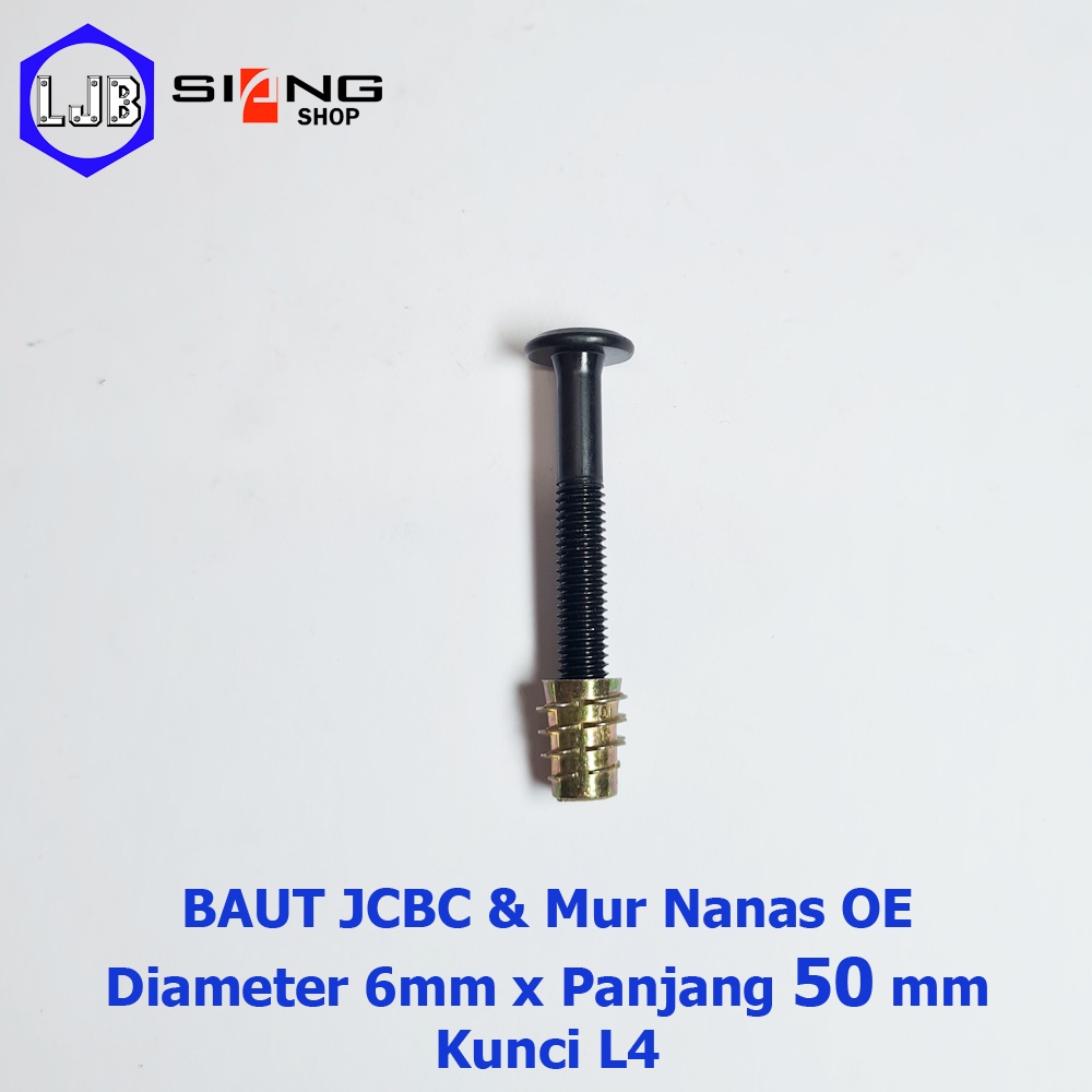 Baut JCBC M6 panjang 3 sd 7 cm dan Mur Nanas OE (13mm) Furniture, Dipan, Knockdown dll