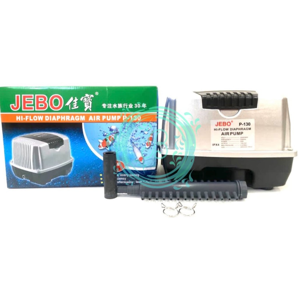 Jebo P-130 Jebo P130 Jebo P 130 Pompa Udara Aerator Hi-Flow Air Pump Blower Pompa Aquarium