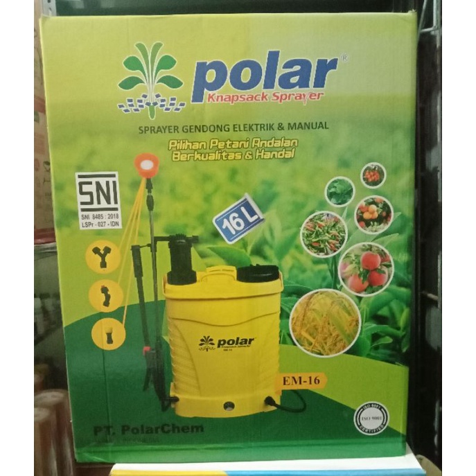 Alat Semprot Tangki Polar Elektrik 2in1 / Knapsack Sprayer Polar 2 Fungsi Elektrik 16 Liter